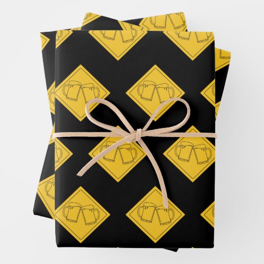 Bierliebhaber Sign Geschenkpapier Set (Beispiel)