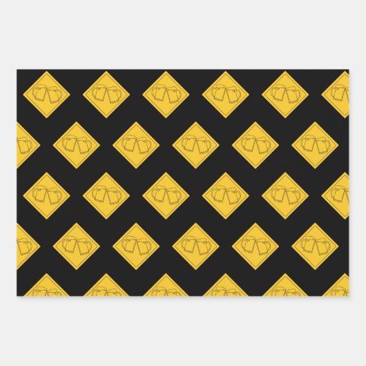 Bierliebhaber Sign Geschenkpapier Set (Vorderseite)