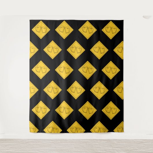 Bierliebhaber Sign Wandteppich (Vorderseite)