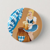 Biermädchen Button (Vorderseite)