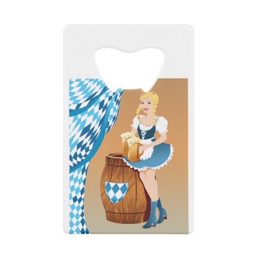 Biermädchen Geldbeutel Flaschenöffner (Vorderseite)