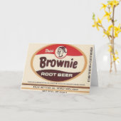 Biermarke Brownie Karte (Gelbe Blume)