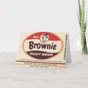 Biermarke Brownie Karte