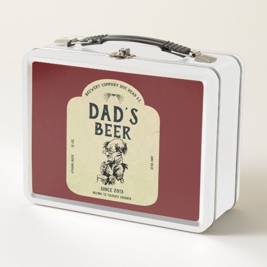 Biermarke des Vaters Metall Brotdose (Vorderseite)