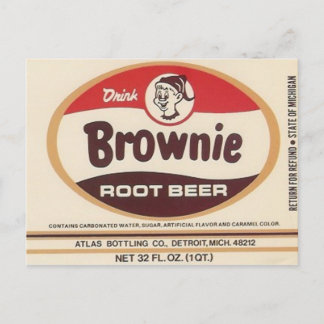 Biermarke für Brownie Postkarte