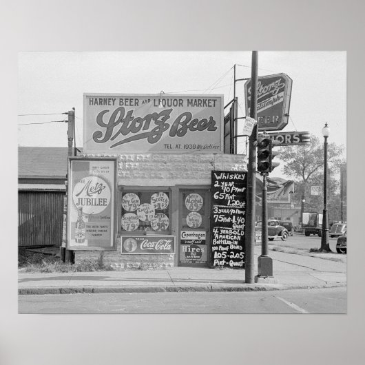 Biermarkt, 1938. Vintages Foto Poster (Vorne)
