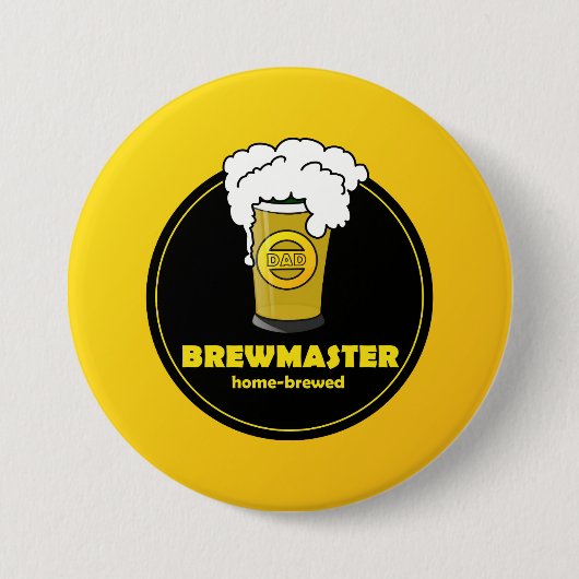 Biermeister Zuhause-gebrauter Vater Button (Vorderseite)