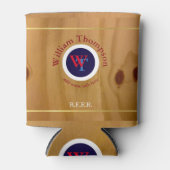 Biermonogramm (Name und Initialen) auf Holz Dosenkühler (Vorderseite)