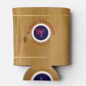 Biermonogramm (Name und Initialen) auf Holz Dosenkühler (Rückseite)