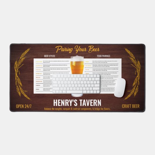 Bierpaarung Schreibtischunterlage (Tastatur & Maus)