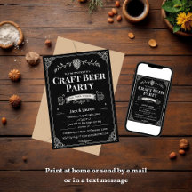 Bierparty-Einladung | Vintage-Brauerei