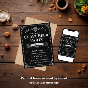 Bierparty-Einladung   Vintage-Brauerei Einladung