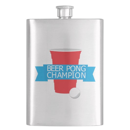 Bierpong-Champion Flachmann (Vorderseite)