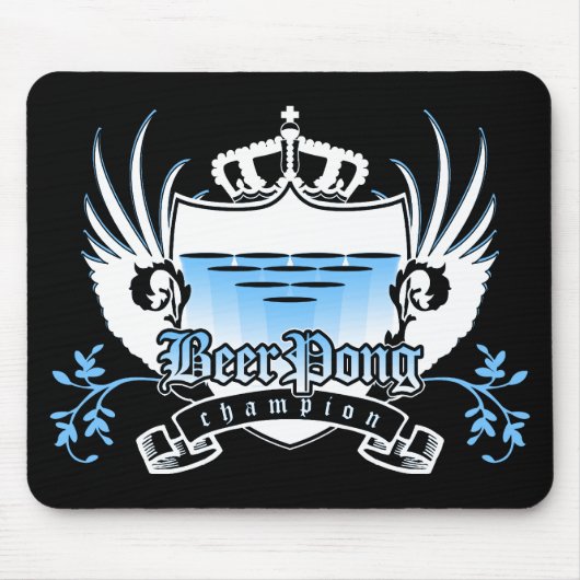 Bierpong-Champion für königliches Wappen Mousepad (Vorne)