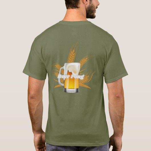 Bierpong-grüner T - Shirt (Rückseite)