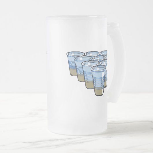 Bierpong Mattglas Bierglas (VorderseiteRechts)