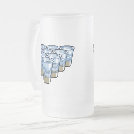 Bierpong Mattglas Bierglas (Vorderseite Links)