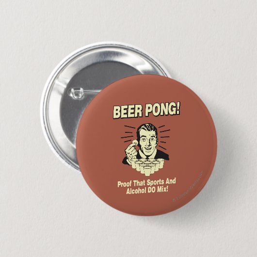 Bierpong: Proof Alcohol & Sports Mix Button (Vorne & Hinten)