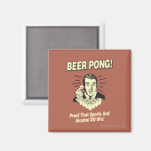 Bierpong: Proof Alcohol & Sports Mix Magnet (Vorderseite/Rückseite)