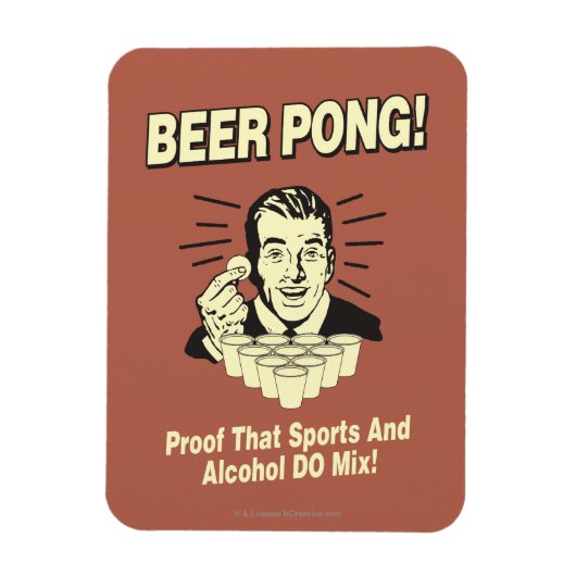 Bierpong: Proof Alcohol & Sports Mix Magnet (Vertikal)