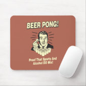 Bierpong: Proof Alcohol & Sports Mix Mousepad (Mit Mouse)