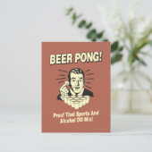 Bierpong: Proof Alcohol & Sports Mix Postkarte (Stehend Vorderseite)