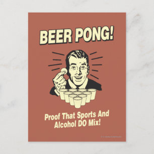 Bierpong: Proof Alcohol & Sports Mix Postkarte