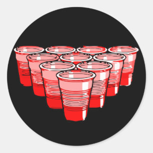 Bierpong Runder Aufkleber