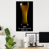 Bierposter mit Text Poster (Heimbüro)