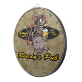 Bierpub-Bar Roddy Ratten-Cartoon-Ratten-Finks Dartscheibe (Vorderseite rechts)