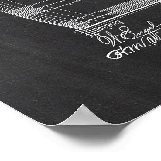 Bierpumpe Patent Poster (Ecke)