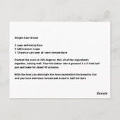 Bierrezeptur Postkarte (Rückseite)