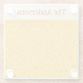 Bierschaum und Bläschen Individuelle Name Glasuntersetzer (Rückseite)