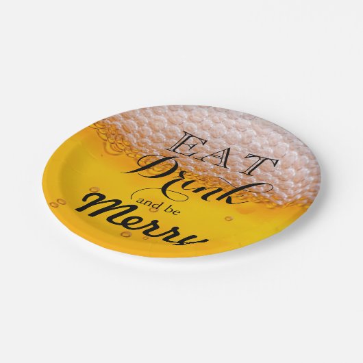 Bierschuppen trinken Trinken Drink und sein Sie fr Pappteller (Schrägansicht)