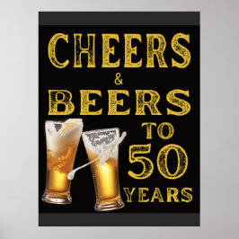 Biersorten bis 50 Jahre Vintag Poster