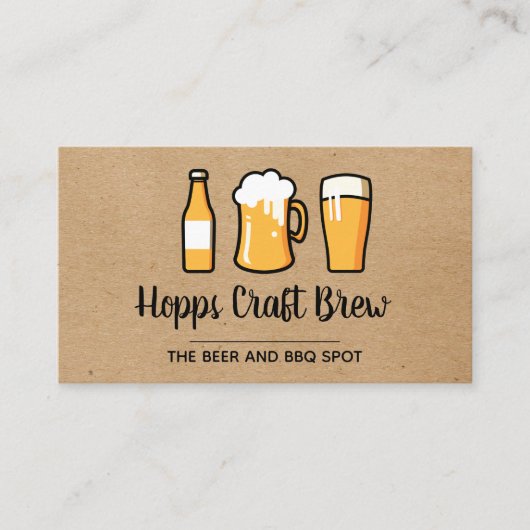 Biersorten Visitenkarte (Vorderseite)