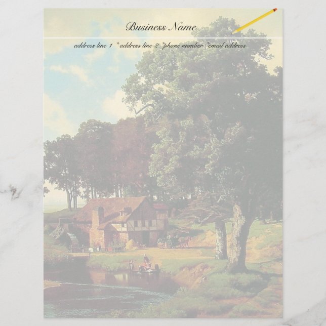 Bierstadt Albert, A Rustic Mill (Vorderseite)