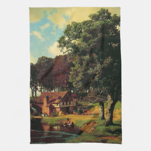 Bierstadt Albert, Eine Ländliche Mühle Geschirrtuch