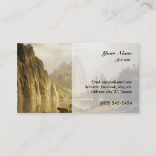 Bierstadt Albert Merced Fluss Yosemite Tal Visitenkarte