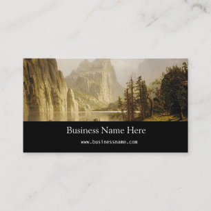 Bierstadt Albert Merced Fluss Yosemite Tal Visitenkarte