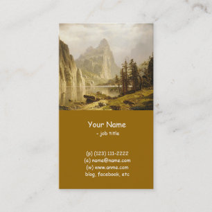 Bierstadt Albert Merced Fluss Yosemite Tal Visitenkarte