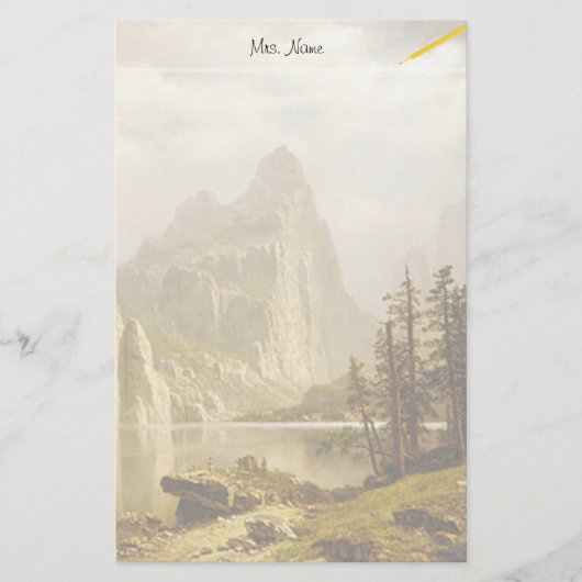 Bierstadt Albert Merced Fluss Yosemite Valley Briefpapier (Vorderseite)