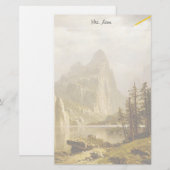 Bierstadt Albert Merced Fluss Yosemite Valley Briefpapier (Vorne/Hinten)
