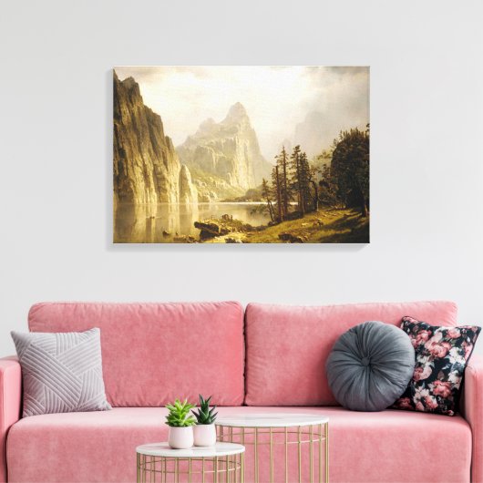 Bierstadt Albert Merced Fluss Yosemite Valley Leinwanddruck (Insitu (Wohnzimmer))