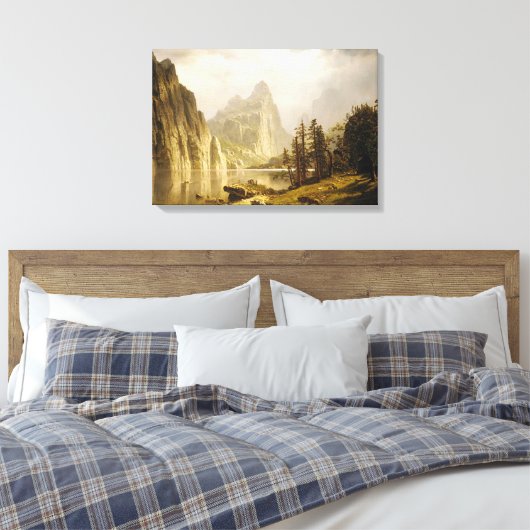 Bierstadt Albert Merced Fluss Yosemite Valley Leinwanddruck (Insitu (Schlafzimmer))