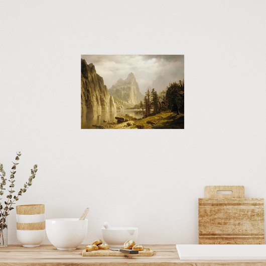 Bierstadt Albert Merced Fluss Yosemite Valley Poster (Küche)