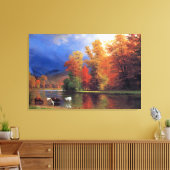 Bierstadt auf der Saco-Malerei Leinwanddruck (Insitu (Wohnzimmer))