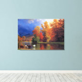 Bierstadt auf der Saco-Malerei Leinwanddruck (Insitu (Holzboden))