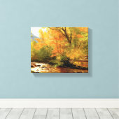 Bierstadt - Bach in Holz, Landschaft Leinwanddruck (Insitu (Holzboden))