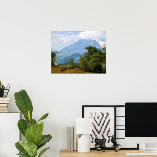 Bierstadt - Berg Pilatus Poster (Heimbüro)